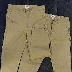Old Navy Boys Khaki Joggers 14 Husky - Lot of 2